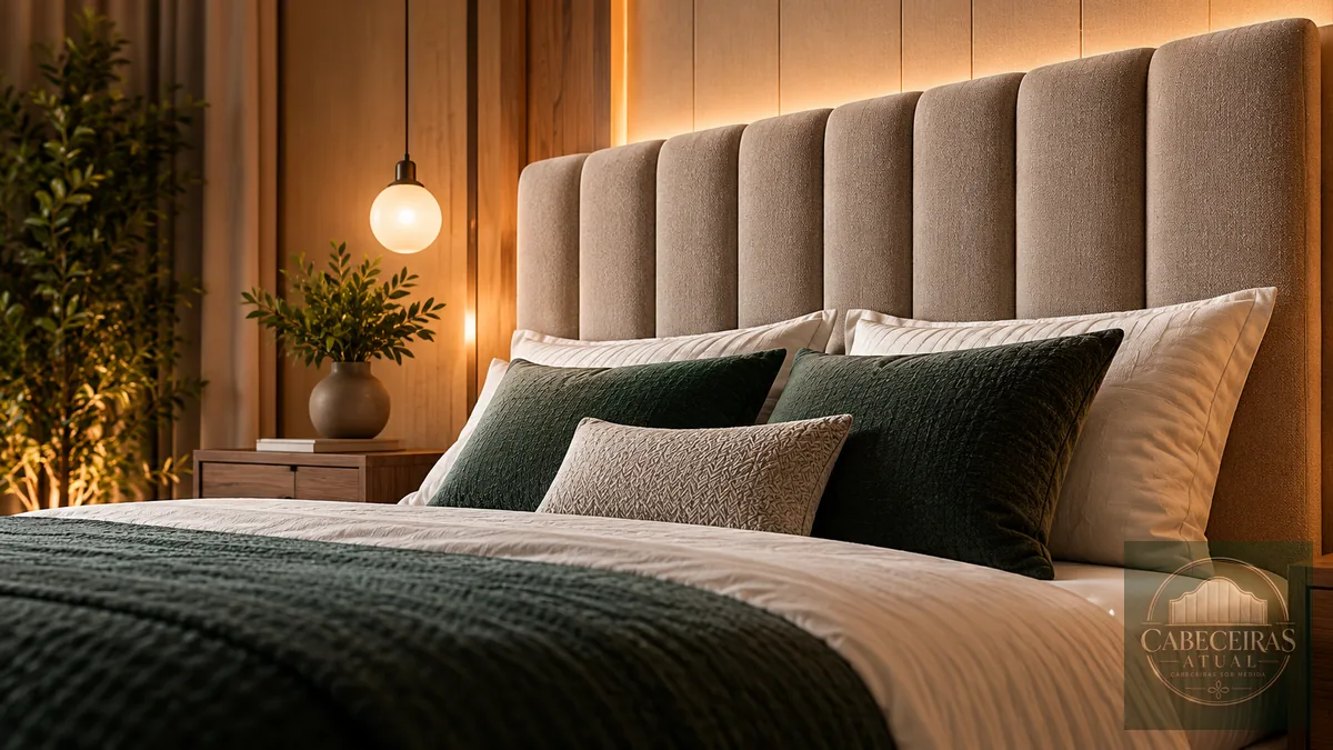 Quarto moderno com cabeceira vertical